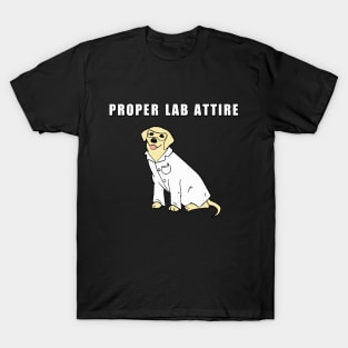 Proper Lab Attire| Funny Science Dog T-Shirt